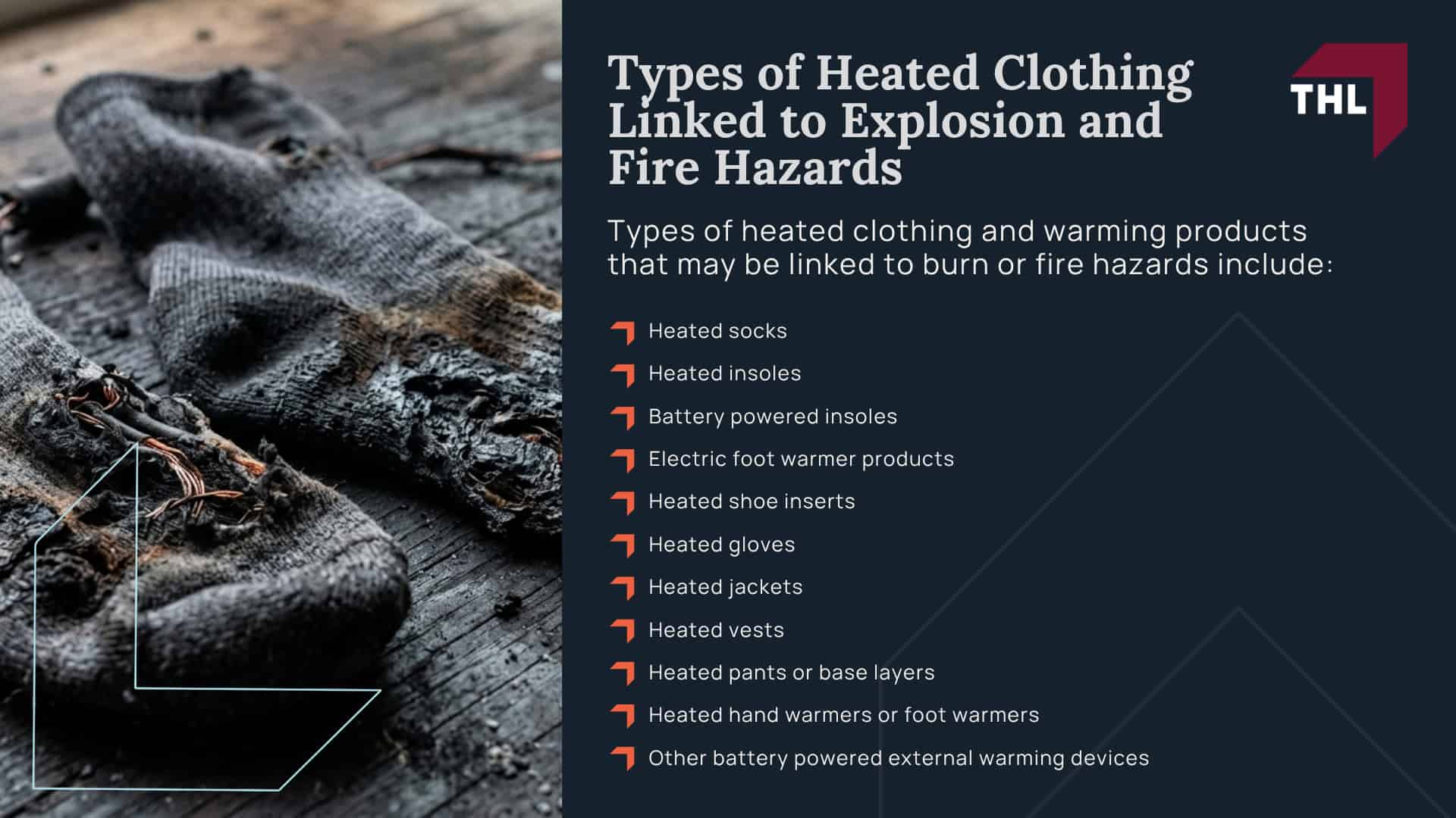 Why Heated Clothing Products May Explode or Catch Fire; Lithium-Ion Battery Failures in Heated Clothing; Thermal Runaway and Heated Clothing Explosion Risks; Types of Heated Clothing Linked to Explosion and Fire Hazards