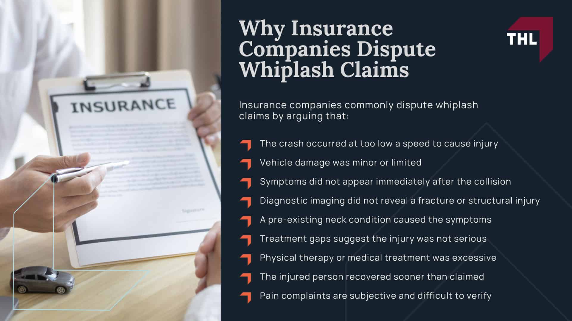 Causes of Whiplash in a Car Crash; Common Whiplash Symptoms After a Crash; Why Two Similar Car Accidents Can Produce Very Different Compensation Amounts; Whiplash Injuries That Qualify for a Car Accident Claim; How Comparative Fault Can Affect a Whiplash Claim; Why Insurance Companies Dispute Whiplash Claims