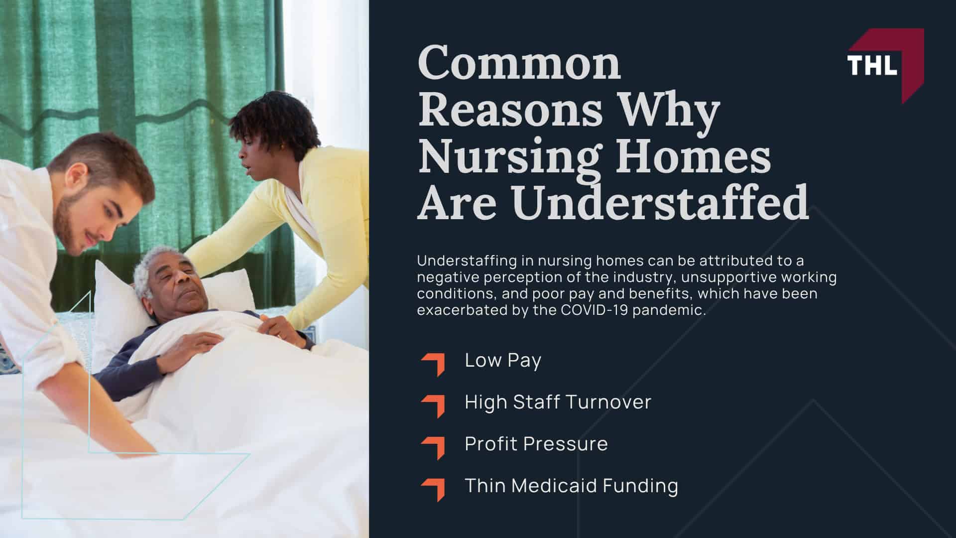 How Nursing Home Staffing Levels Affect Resident Care; Nursing Home Staffing Requirements Under Federal and State Law; Common Reasons Why Nursing Homes Are Understaffed
