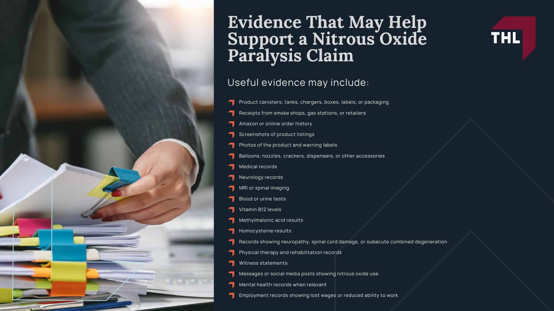 What Is the Nitrous Oxide Paralysis Lawsuit About; Why Are Nitrous Oxide Products Linked to Paralysis; Nitrous Oxide and Vitamin B12 Inactivation; Can Nitrous Oxide Cause Paralysis; Symptoms of Nitrous Oxide-Related Paralysis and Nerve Damage;  Nitrous Oxide Products Named in Lawsuits; How Are Nitrous Oxide Canisters Sold Legally; Allegations Against Nitrous Oxide Manufacturers and Sellers; Sales Through Smoke Shops, Gas Stations, and Online Retailers; Who May Qualify for a Nitrous Oxide Paralysis Lawsuit; Evidence That May Help Support a Nitrous Oxide Paralysis Claim