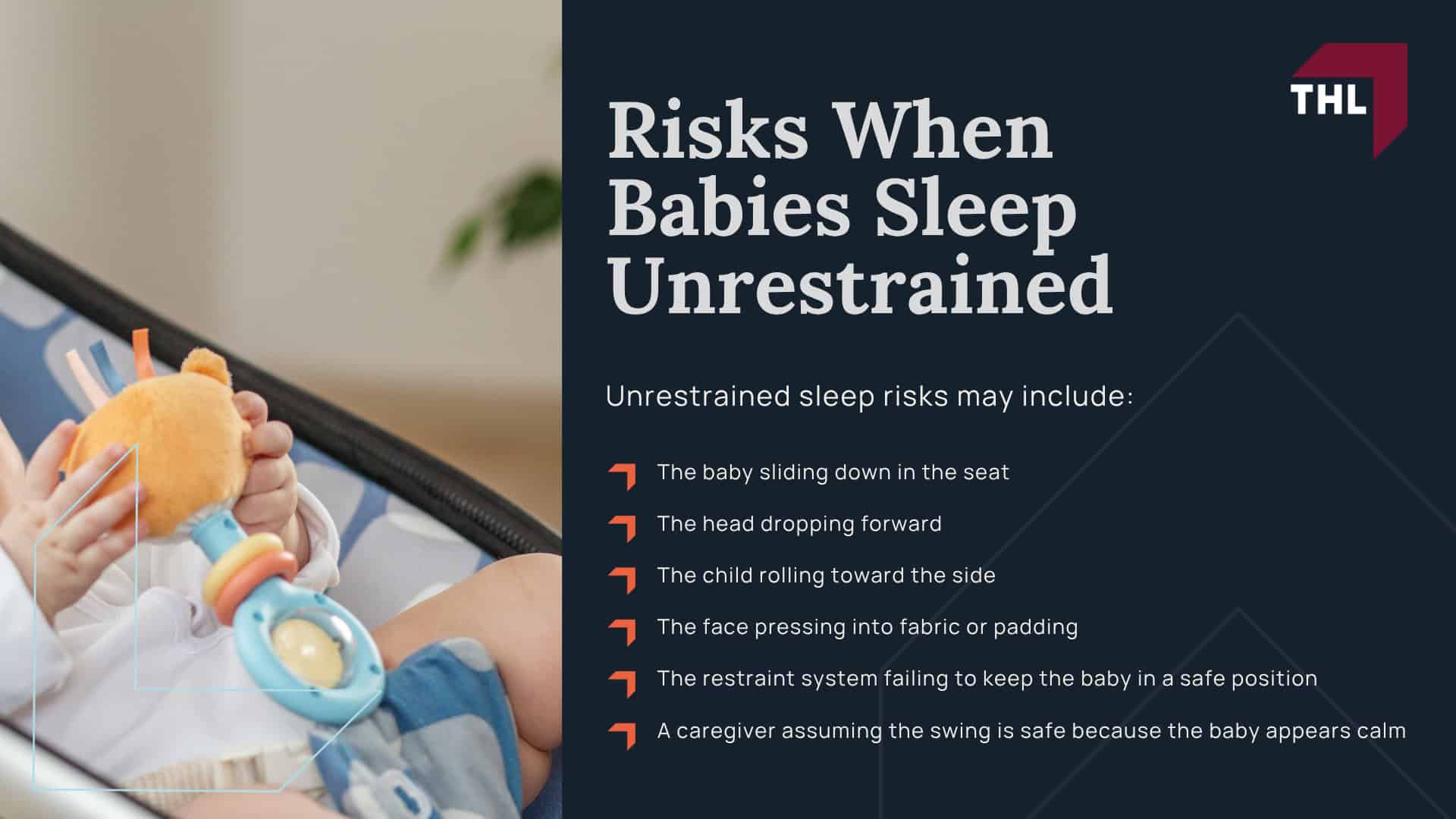 Baby Swing Recall and Safety Concerns; Infant Deaths Reported in Baby Swings; Other Infant Swing Recalls and CPSC Warnings; Why Baby Swings Can Be Dangerous for Infant Sleep; Suffocation Risks in Baby Swings; Risks When Babies Sleep Unrestrained