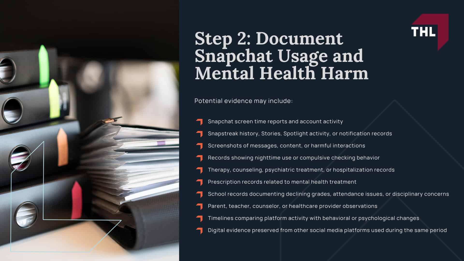 Step 1_ Determine Whether You May Qualify for a Snapchat Addiction Lawsuit; Step 2_ Document Snapchat Usage and Mental Health Harm