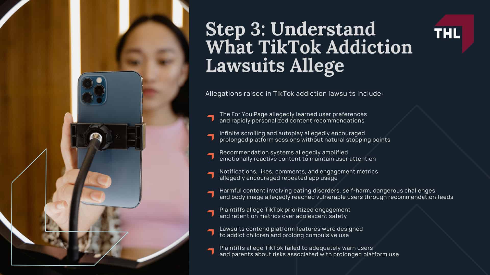Step 1_ Determine Whether You May Qualify for a TikTok Addiction Lawsuit; Step 2_ Document TikTok Usage and Mental Health Harm; Step 3_ Understand What TikTok Addiction Lawsuits Allege
