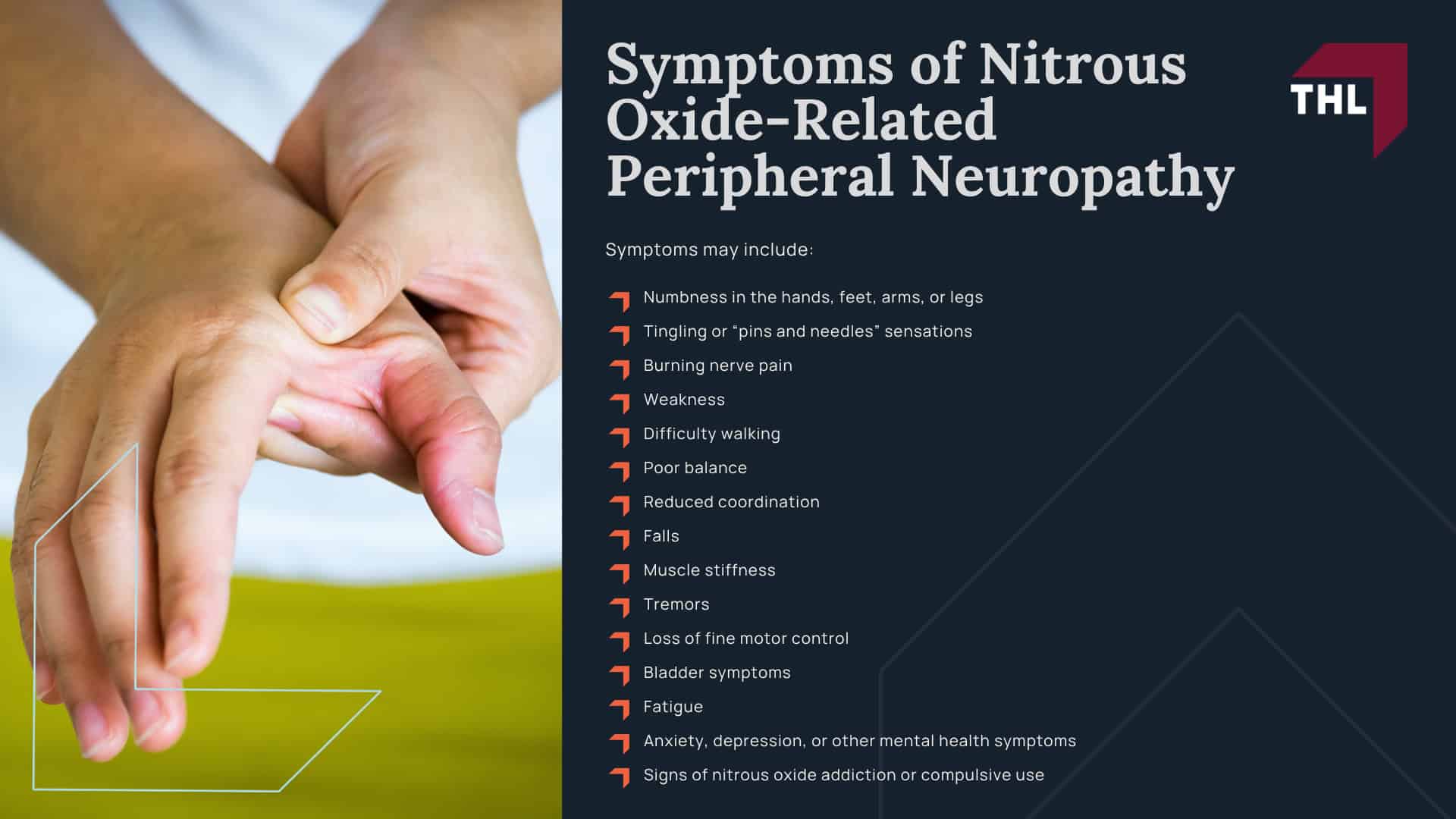 What Is the Nitrous Oxide Peripheral Neuropathy Lawsuit About; Why Is Nitrous Oxide Linked to Peripheral Neuropathy; Nitrous Oxide and Vitamin B12 Inactivation; Peripheral Nerve Damage and Neurological Symptoms; Sensorimotor Neuropathy, Weakness, and Loss of Mobility; Can Nitrous Oxide Cause Peripheral Neuropathy; Symptoms of Nitrous Oxide-Related Peripheral Neuropathy
