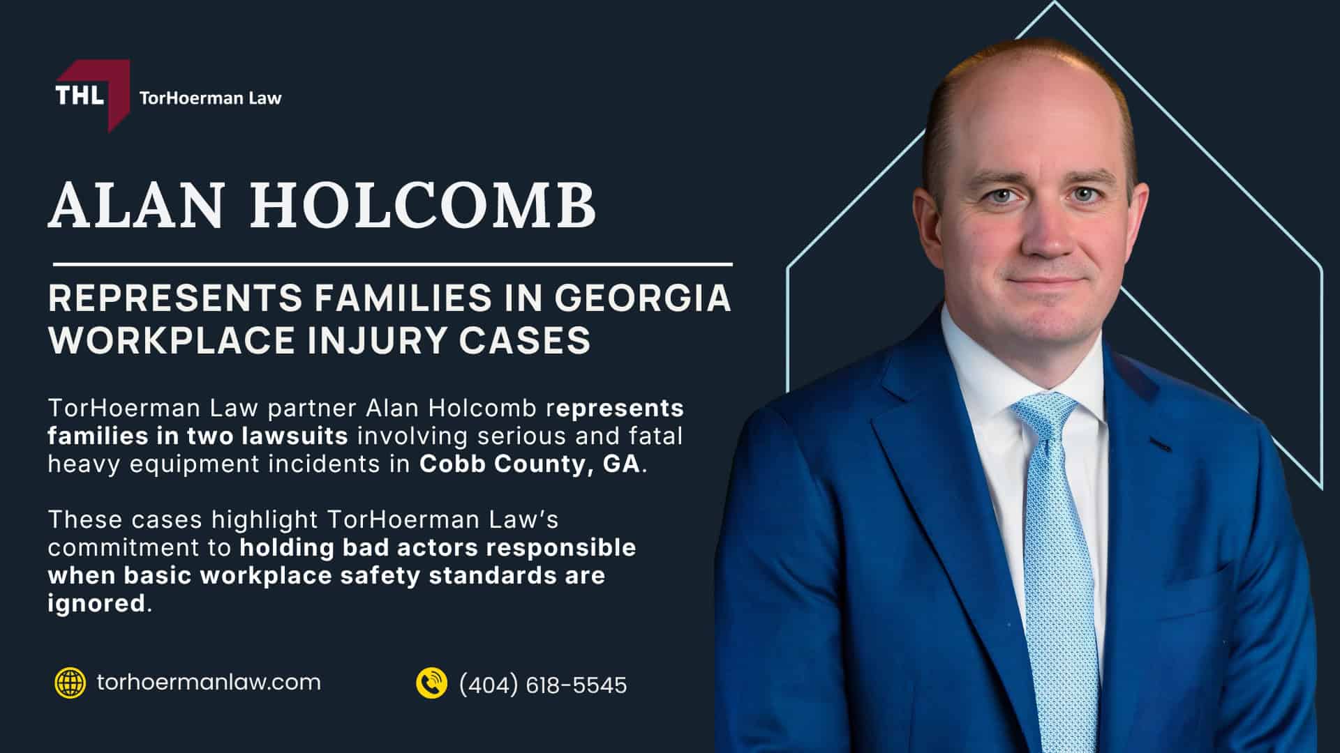 TorHoerman Law Partner Alan Holcomb Featured in Media Coverage for Two Cobb County Workplace Injury Lawsuits