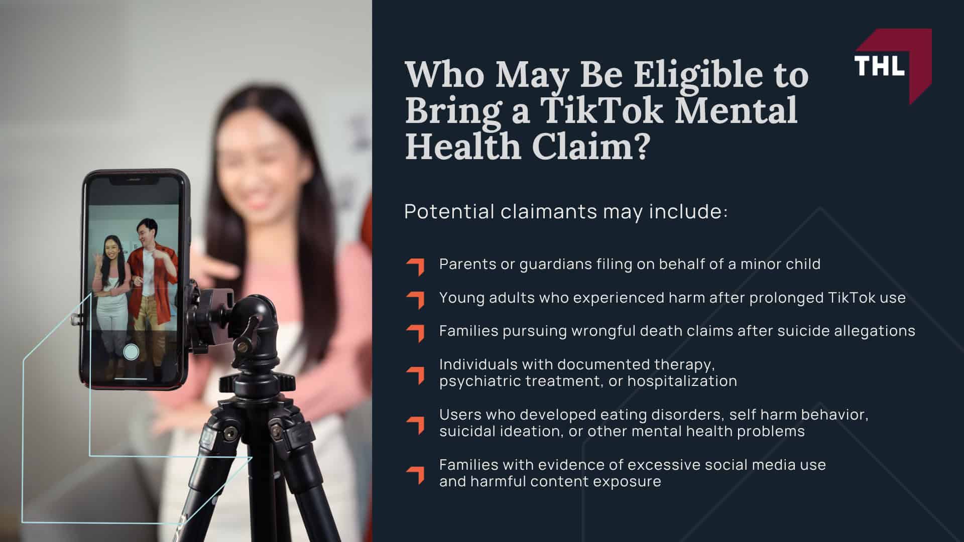 Step 1_ Determine Whether You May Qualify for a TikTok Addiction Lawsuit; Step 2_ Document TikTok Usage and Mental Health Harm; Step 3_ Understand What TikTok Addiction Lawsuits Allege; Step 4_ Speak With a Lawyer Handling Cases in the Social Media Addiction MDL; Step 5 Build the Timeline and Preserve TikTok Evidence; Step 6_ Your Case May Become Part of the Social Media Addiction MDL; Do You Qualify to File a TikTok Addiction Lawsuit; Who May Be Eligible to Bring a TikTok Mental Health Claim