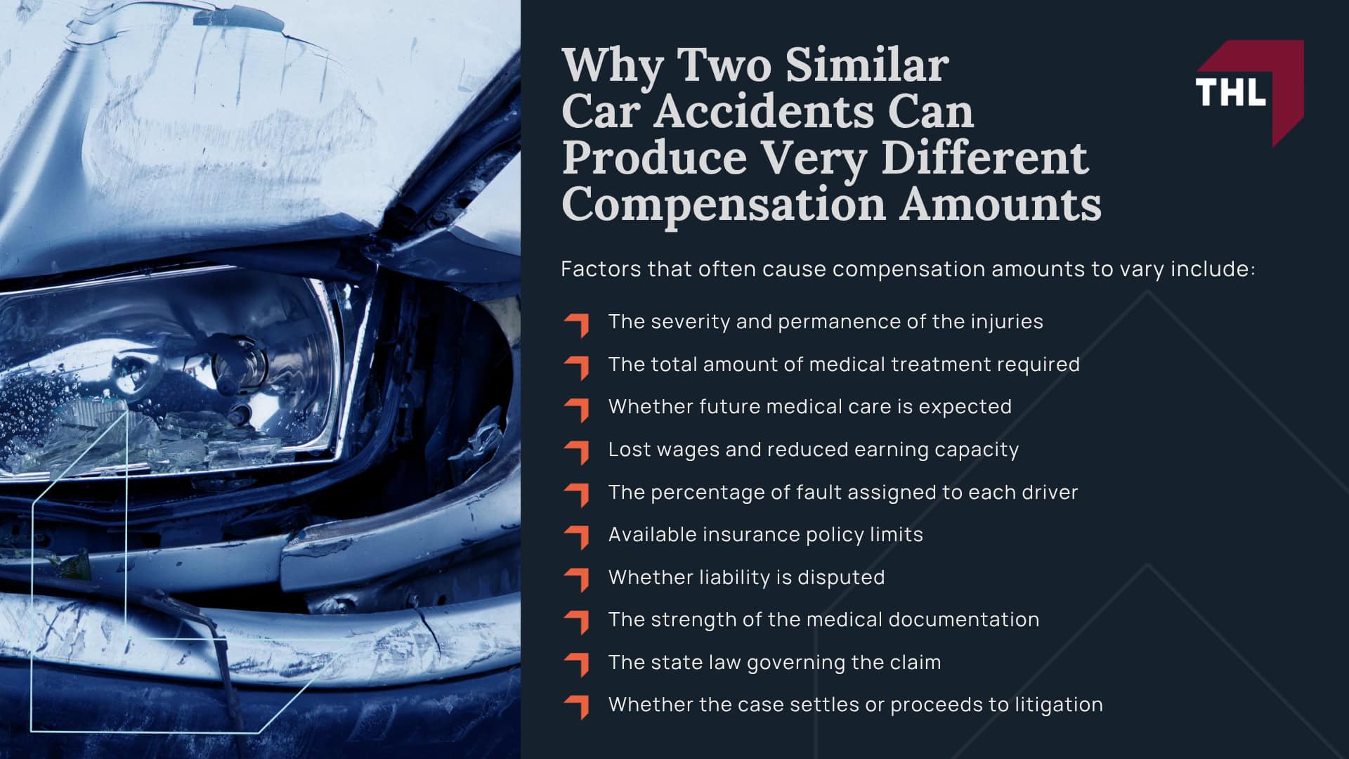 Types of Damages in a Car Accident Settlement; What Factors Determine Car Accident Settlement Amounts; How Insurance Companies Calculate Car Accident Settlement Amounts; Why Two Similar Car Accidents Can Produce Very Different Compensation Amounts