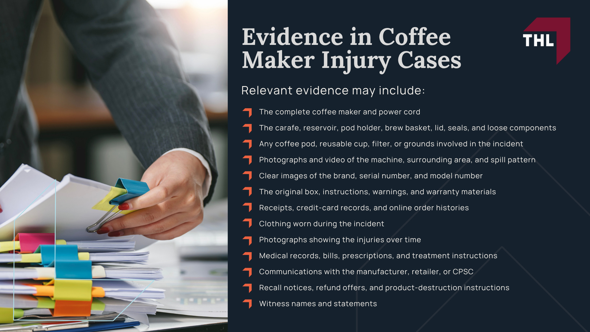 What Are Coffee Maker Injury Lawsuits; When a Coffee Maker May Be Considered Defective; How Defective Coffee Makers Can Cause Serious Injuries; Coffee Maker Manufacturing Defects; Coffee Maker Design Defects; Coffee Makers Linked to Injuries, Lawsuits, and Recalls; Recalled Coffee Makers; Coffee Makers Named in Injury Lawsuits; Common Types of Injuries Caused by Defective Coffee Makers; Who May Qualify to File a Coffee Maker Injury Lawsuit; Evidence in Coffee Maker Injury Cases