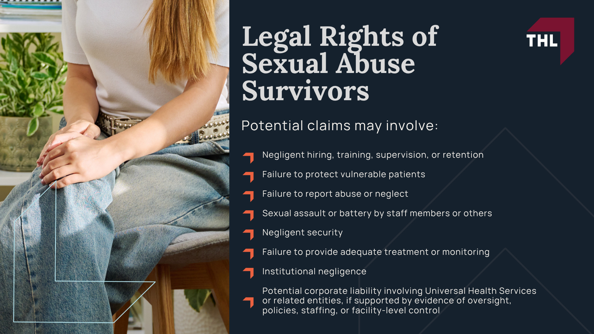 Understanding Abuse in Youth Psychiatric and Behavioral Health Facilities; Why Children and Adolescents in Behavioral Health Facilities Are Especially Vulnerable; Lincoln Prairie and Universal Health Services Background; Legal Rights of Sexual Abuse Survivors