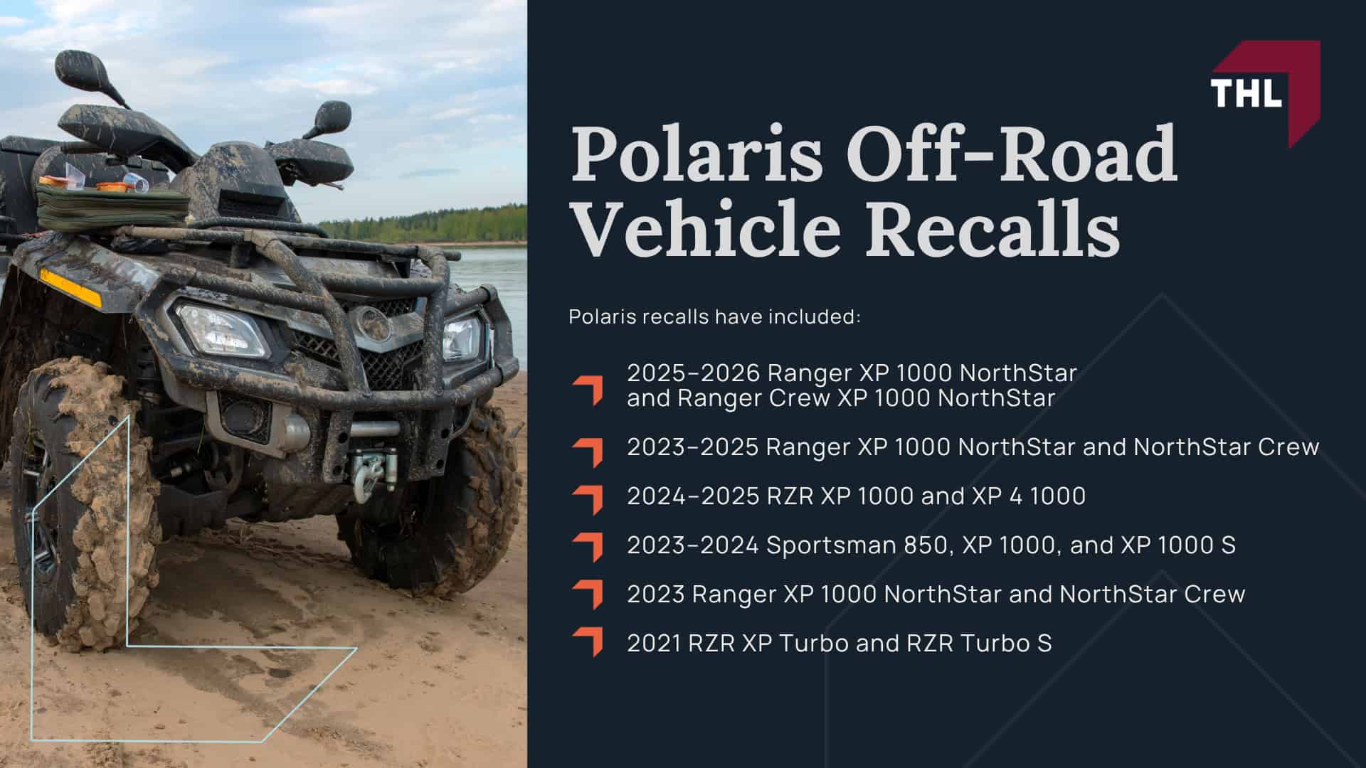 Polaris Off-Road Vehicle Injury Lawsuit; Polaris Off-Road Vehicle Injury Lawsuit Overview; Polaris Off-Road Vehicle Fire and Injury Risks; Who Can File a Polaris Off-Road Vehicle Lawsuit; Evidence Needed for a Polaris Injury Lawsuit; Polaris Off-Road Vehicle Lawsuit Damages_ Potential Compensation; Contact TorHoerman Law About a Polaris Off-Road Vehicle Injury Lawsuit; Polaris Off-Road Vehicle Recalls