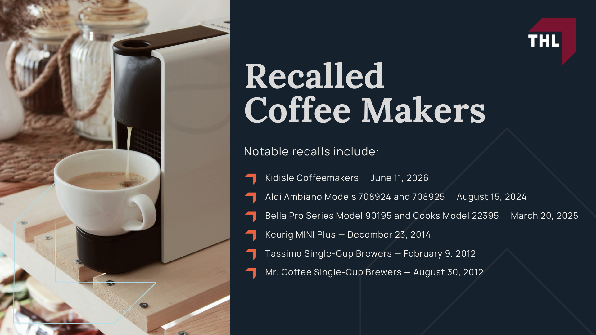 What Are Coffee Maker Injury Lawsuits; When a Coffee Maker May Be Considered Defective; How Defective Coffee Makers Can Cause Serious Injuries; Coffee Maker Manufacturing Defects; Coffee Maker Design Defects; Coffee Makers Linked to Injuries, Lawsuits, and Recalls; Recalled Coffee Makers