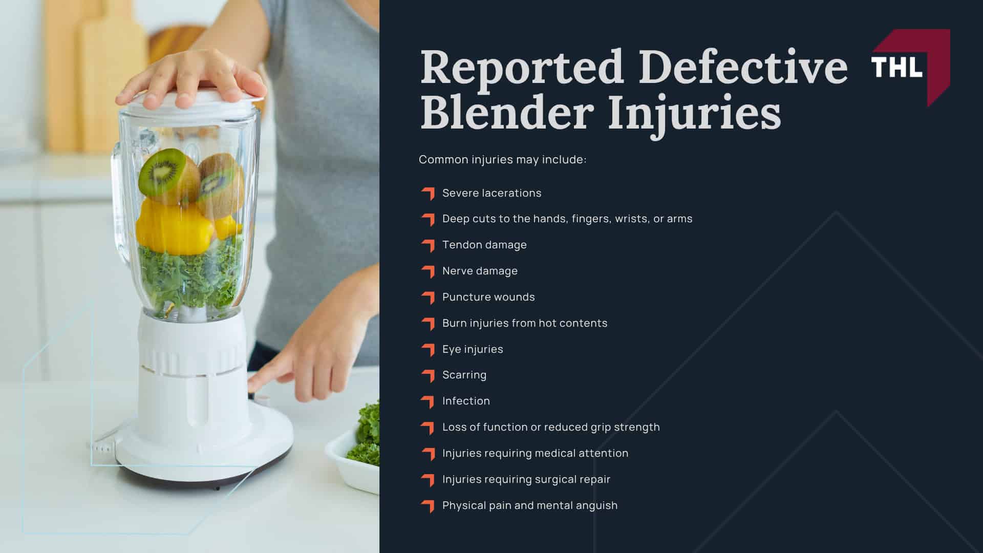 Defective Blender Lawsuit Overview; Defective Blender Brands Under Investigation; Common Blender Defects; Why Defective Blenders May Pose an Injury Risk; Reported Defective Blender Injuries