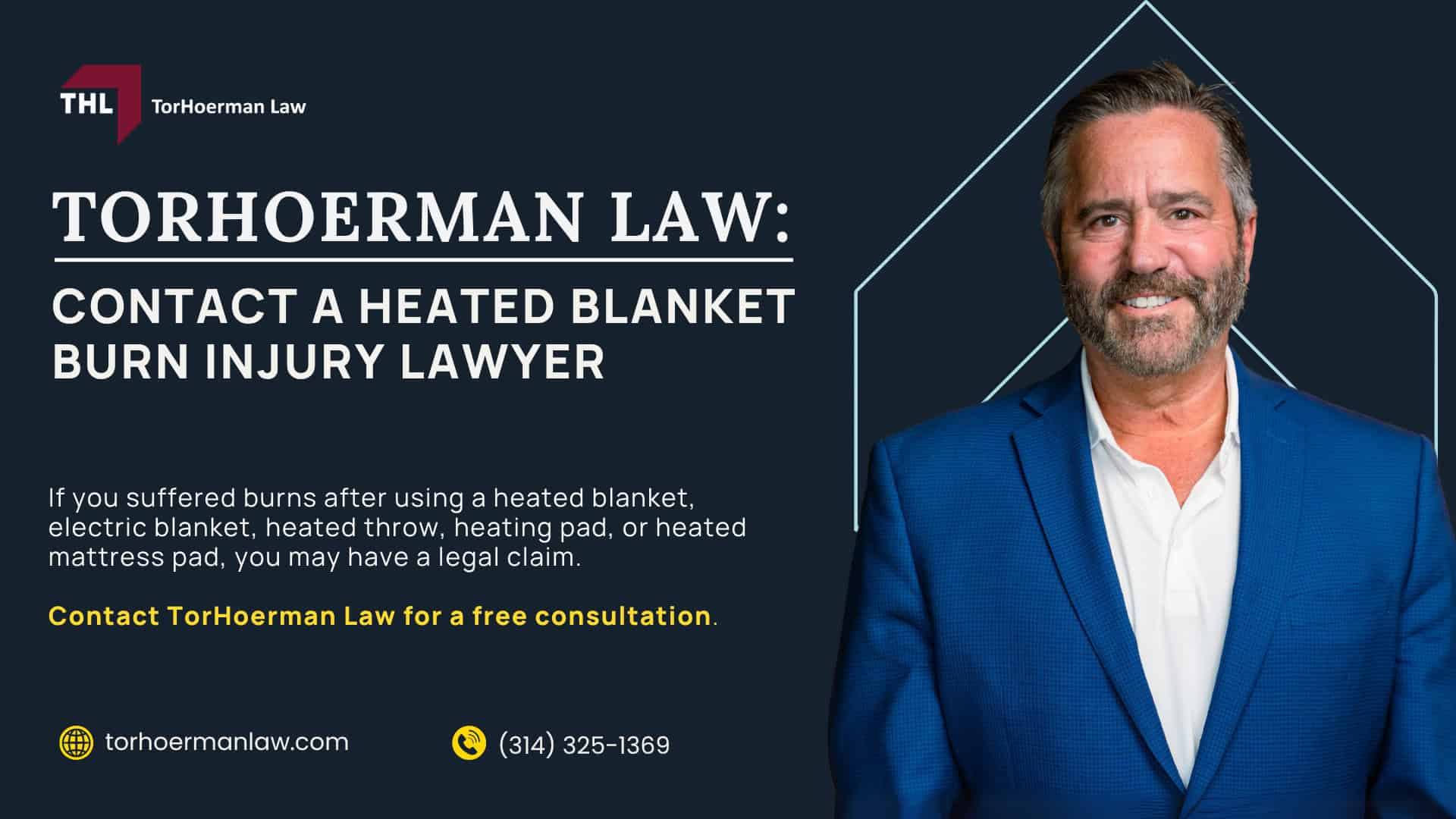 Electric Blankets, Heated Throws, and Heated Pads Linked to Burn Risks; How Heated Blankets Can Cause Burn Injuries; Recalls and CPSC Warnings Involving Heated Blankets; Common Burn Injuries Caused by Defective Heated Blankets; Medical Treatment for Heated Blanket Burn Injuries; What to Do After a Heated Blanket Burn Injury; Evidence to Preserve for a Heated Blanket Burn Injury Lawsuit; Who May Be Liable for Heated Blanket Burn Injuries; Compensation in a Heated Blanket Burn Injury Lawsuit; Do You Qualify for a Heated Blanket Burn Injury Lawsuit; TorHoerman Law_ Contact a Heated Blanket Burn Injury Lawyer