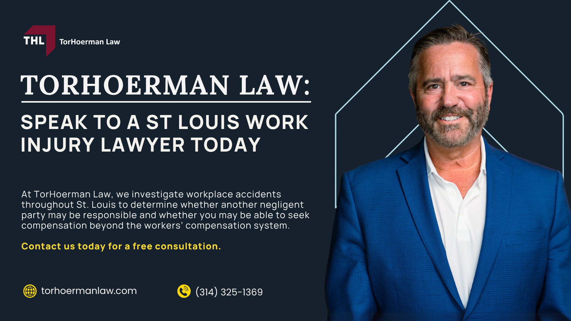 TorHoerman Law Has Experience Representing Workers Injured in Negligent Accidents; Understanding Workplace Injury Claims in Missouri; What Should I Do After a Workplace Injury in St Louis; Common St. Louis Workplace Injuries and How They Occur; The Legal Process for a Workplace Injury Lawsuit; Do You Qualify For a St Louis Workplace Injury Claim; Common Damages in Workplace Injury Claims; Gathering Evidence For Your St Louis Workplace Injury Claim; TorHoerman Law_ Speak to a St Louis Work Injury Lawyer Today