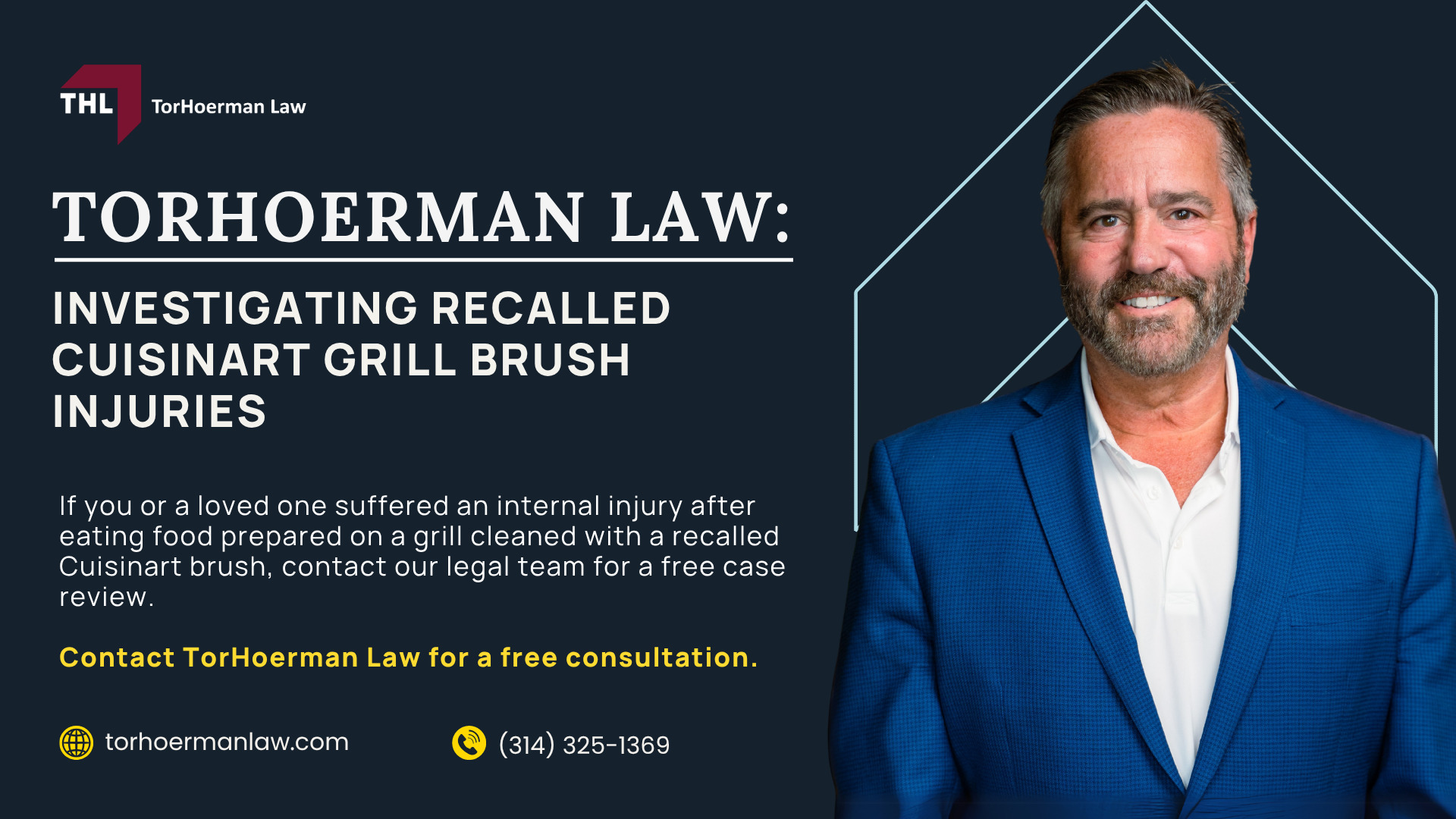 What Is the Cuisinart Grill Brush Lawsuit About; Conair Recalled 1.7 Million Cuisinart Grill Brushes; Why Were Cuisinart Grill Brushes Recalled; Which Cuisinart Grill Brush Models and Tool Sets Were Recalled; How to Identify a Recalled Cuisinart Grill Brush; What Consumers Should Do With a Recalled Cuisinart Grill Brush; How Cuisinart Grill Brush Bristles Can Contaminate Food; What Happens After a Grill Brush Bristle Is Swallowed; Potential Injuries From Swallowed Wire Grill Brush Bristles; Cuisinart Grill Brush Lawsuits and Legal Claims; Who May Qualify for a Cuisinart Grill Brush Lawsuit; Evidence Needed for a Cuisinart Grill Brush Claim; Compensation in a Cuisinart Grill Brush Injury Lawsuit; TorHoerman Law_ Investigating Recalled Cuisinart Grill Brush Injuries