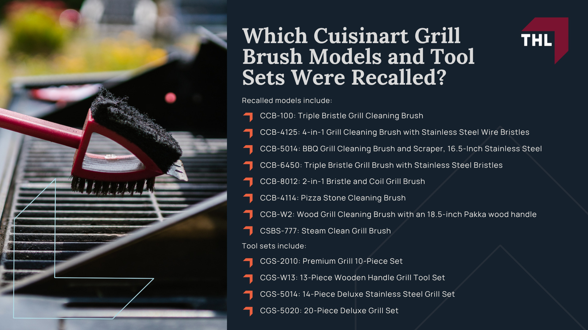 What Is the Cuisinart Grill Brush Lawsuit About; Conair Recalled 1.7 Million Cuisinart Grill Brushes; Why Were Cuisinart Grill Brushes Recalled; Which Cuisinart Grill Brush Models and Tool Sets Were Recalled