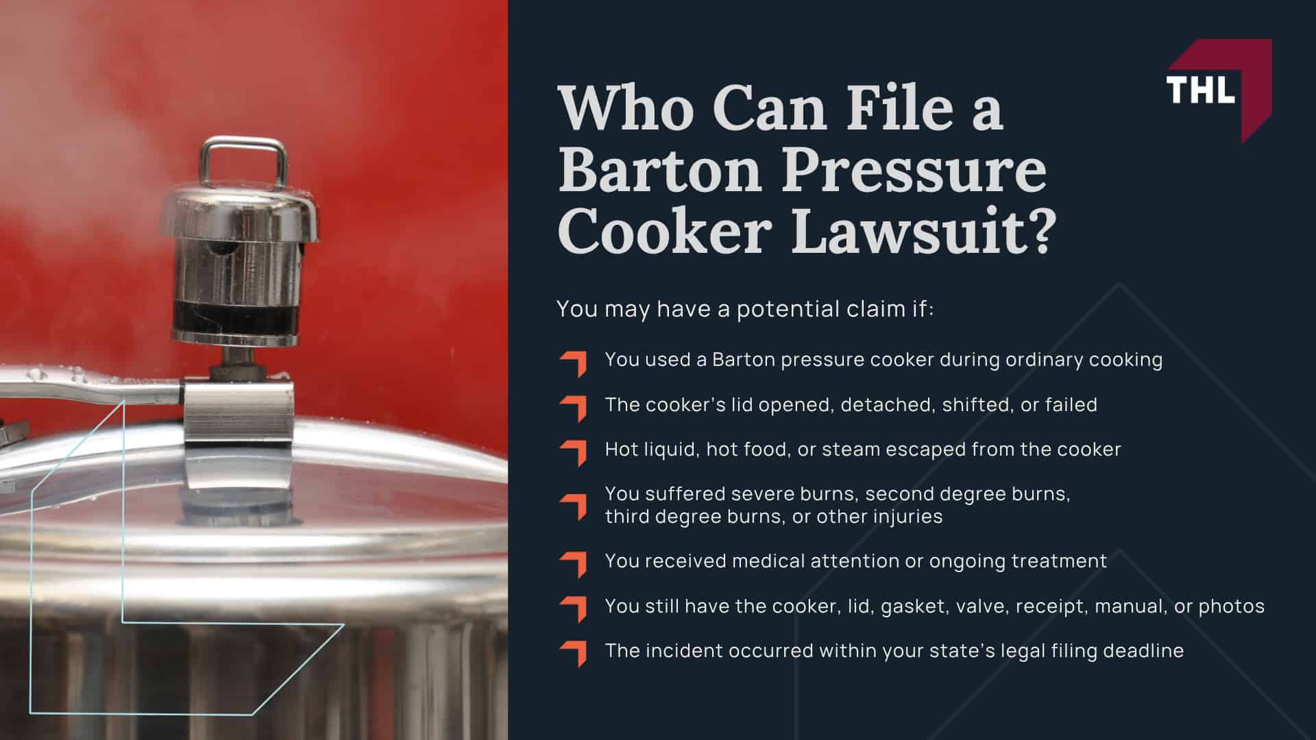 What Is the Barton Pressure Cooker Lawsuit Investigation; Why Barton Pressure Cookers May Pose a Burn Risk; Lawsuits Filed Over Barton Pressure Cooker Injuries; Who Can File a Barton Pressure Cooker Lawsuit