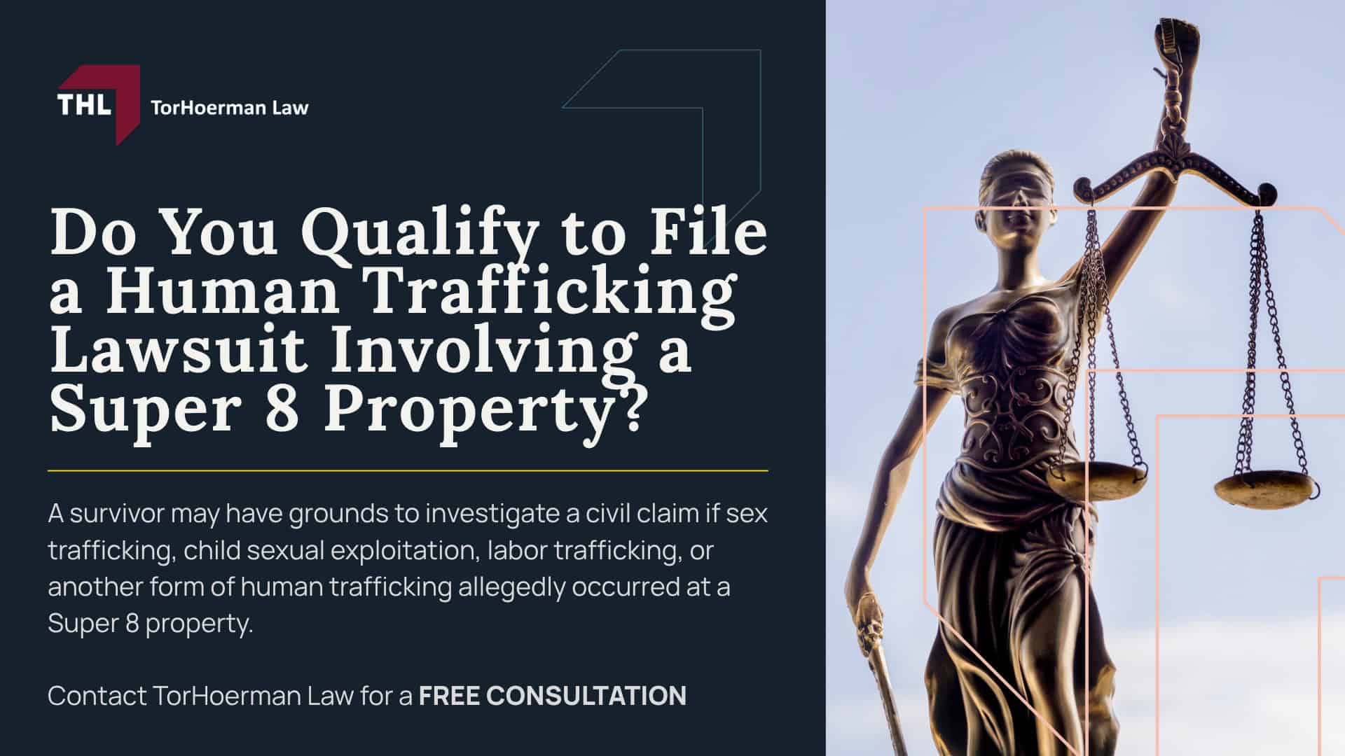 Super 8 Hotel Human Trafficking Lawsuit Overview; Who Owns Super 8; Can Wyndham or Super 8 Worldwide Be Liable for Trafficking at a Franchised Super 8; What Evidence May Be Relevant in Lawsuits Involving Super 8 Properties; Super 8 and Wyndham Human Trafficking Policies and Training; Do You Qualify to File a Human Trafficking Lawsuit Involving a Super 8 Property