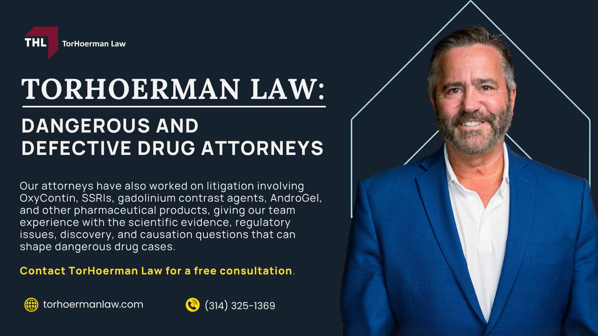 A General Overview of Dangerous and Defective Drug Lawsuits; Who Can File a Dangerous Drug Lawsuit; What Are the Main Types of Defective Drug Lawsuits; Who Can Be Liable in a Defective Drug Lawsuit; What Must Be Proven in a Dangerous Drug Lawsuit; How Does a Dangerous Drug Lawsuit Work; TorHoerman Law_ Dangerous and Defective Drug Attorneys