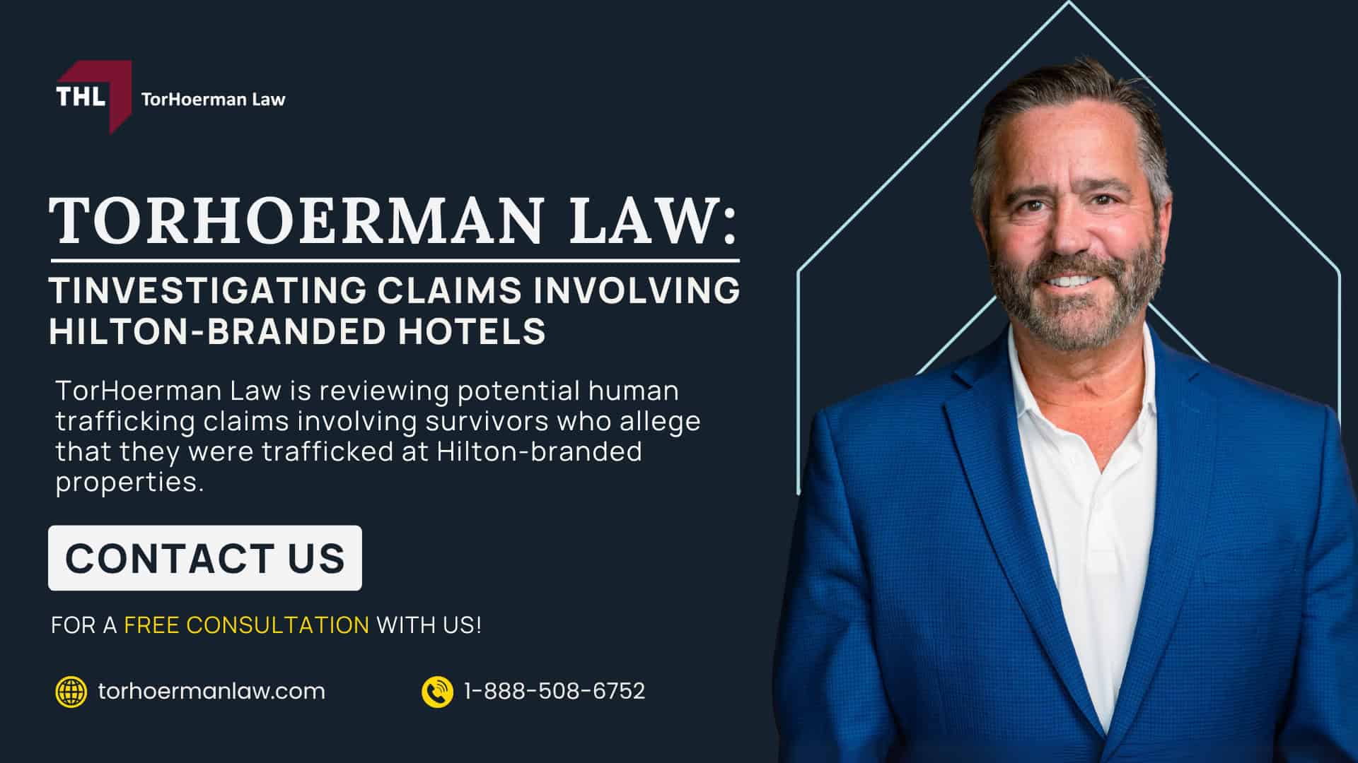Hilton Human Trafficking Lawsuit Overview; Who Owns Hilton; Can Hilton Be Liable for Trafficking at a Franchised Hilton Hotel; What Evidence May Be Relevant in Lawsuits Involving Hotel Human Trafficking; Hilton Human Trafficking Policies and Training; Do You Qualify to File a Human Trafficking Lawsuit Involving a Hilton-Branded Property; TorHoerman Law_ Investigating Claims Involving Hilton-Branded Hotels