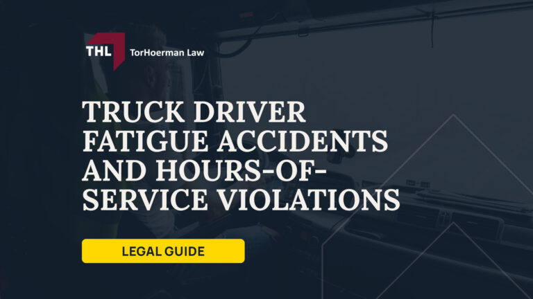 Truck Driver Fatigue Accidents and Hours-of-Service Violations; What Are Hours-of-Service Rules; What is the FMCSA and Why Does It Regulate Truck Driver Fatigue; How Fatigue Affects Truck Drivers; Common Causes of Truck Driver Fatigue; Preventing Truck Driver Fatigue; Can Truck Drivers Legally Extend Their Driving Hours; How Hours-of-Service Violations Help Prove Negligence; Who Can Be Liable for a Truck Driver Fatigue Accident; Evidence You Need in a Truck Driver Fatigue Case; Compensation Available in a Truck Driver Fatigue Lawsuit; TorHoerman Law_ Experienced Truck Accident Attorneys