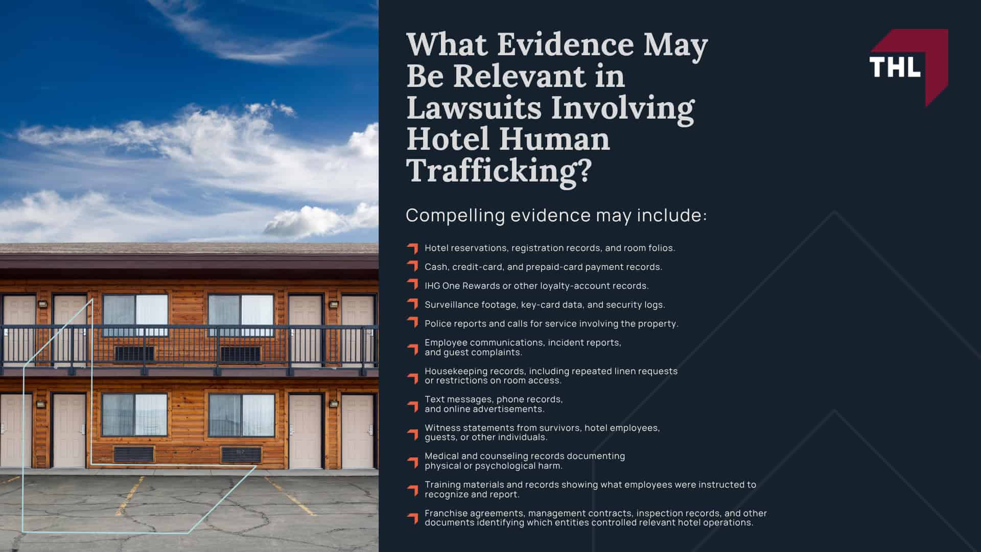 Holiday Inn Human Trafficking Lawsuit Overview; Who Owns Holiday Inn; What Evidence May Be Relevant in Lawsuits Involving Hotel Human Trafficking