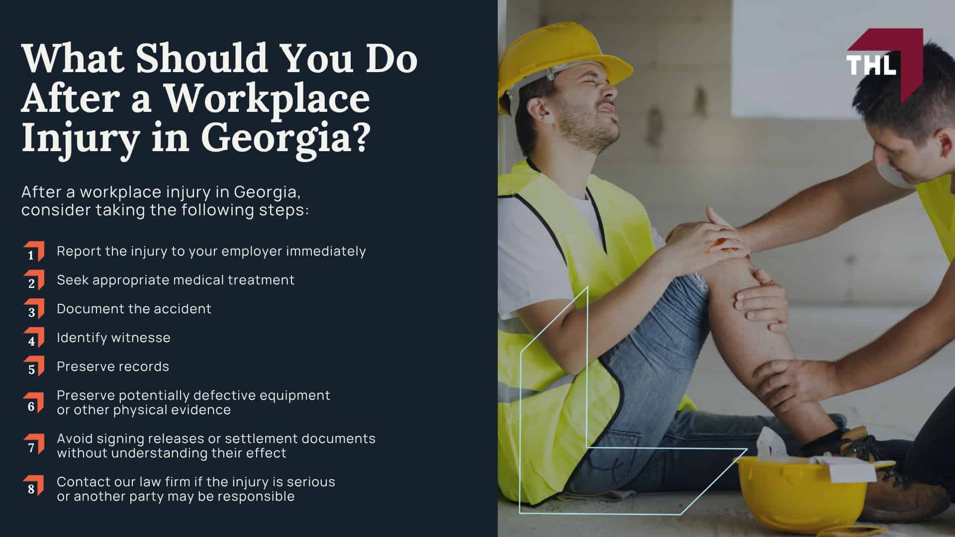 Common Workplace Accidents and Industries in Atlanta; Workplace Accidents We Handle; Atlanta Industries Where Serious Workplace Injuries Occur; Common Workplace Injuries; What Should You Do After a Workplace Injury in Georgia
