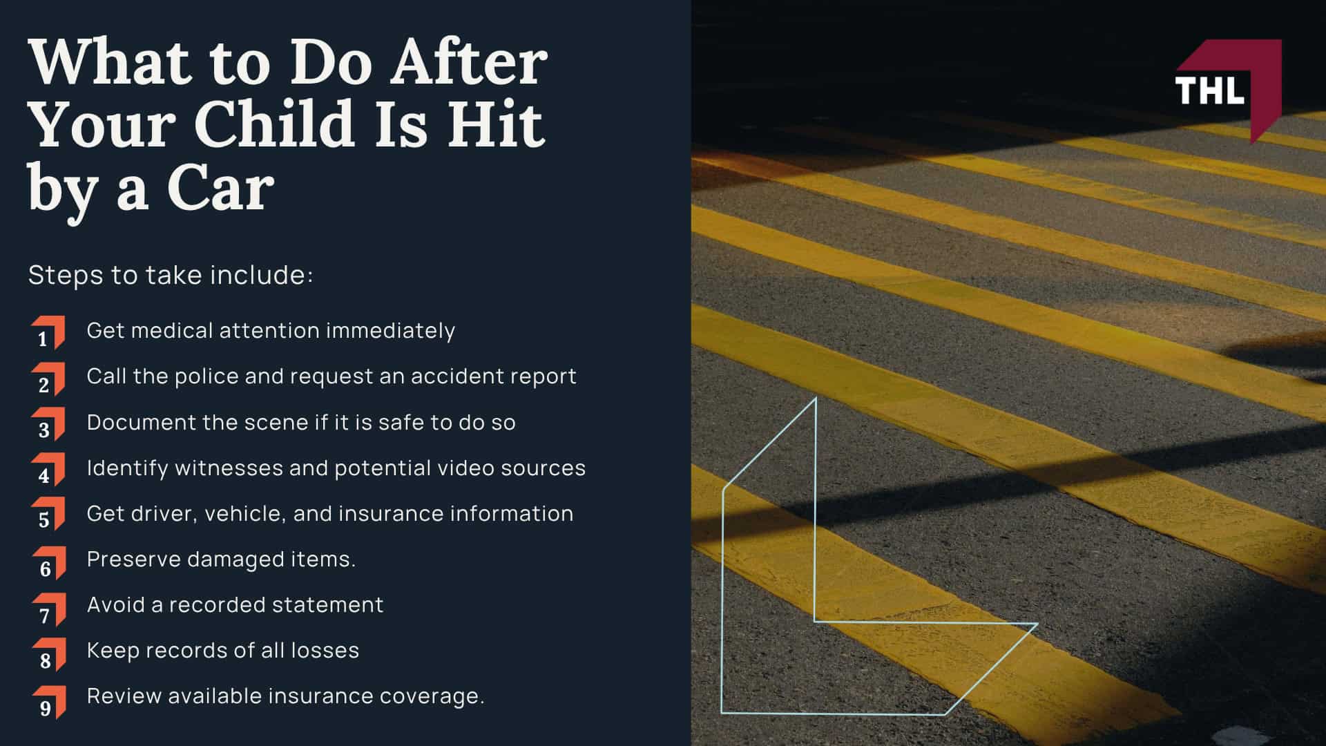 How Common Are Child Pedestrian Accidents; Common Causes of Child Pedestrian Accidents; Common Injuries in Child Pedestrian Accidents (2); Determining Liability_ Who Is at Fault When a Child Is Hit by a Car; Can a Child Be Found at Fault; Insurance Coverage After a Child Pedestrian Accident; What to Do After Your Child Is Hit by a Car