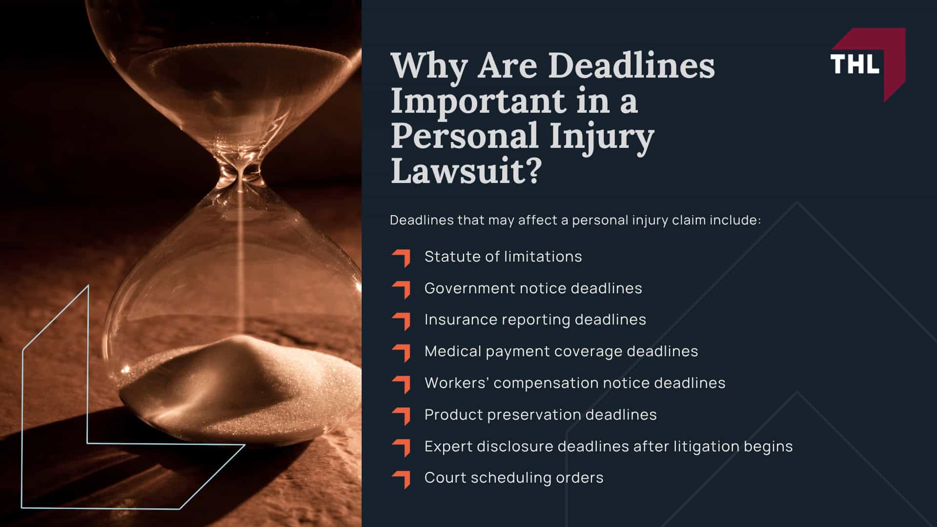 Mistakes to Avoid in a Personal Injury Claim_ Overview; Should You Get Medical Treatment Immediately After an Injury; What Should You Say About Fault After an Accident; Should You Talk to the Insurance Adjuster; Why Can Social Media Hurt a Personal Injury Claim; Is It a Mistake to Accept the First Settlement Offer; What Evidence Should You Preserve After an Accident; Why Are Deadlines Important in a Personal Injury Lawsuit