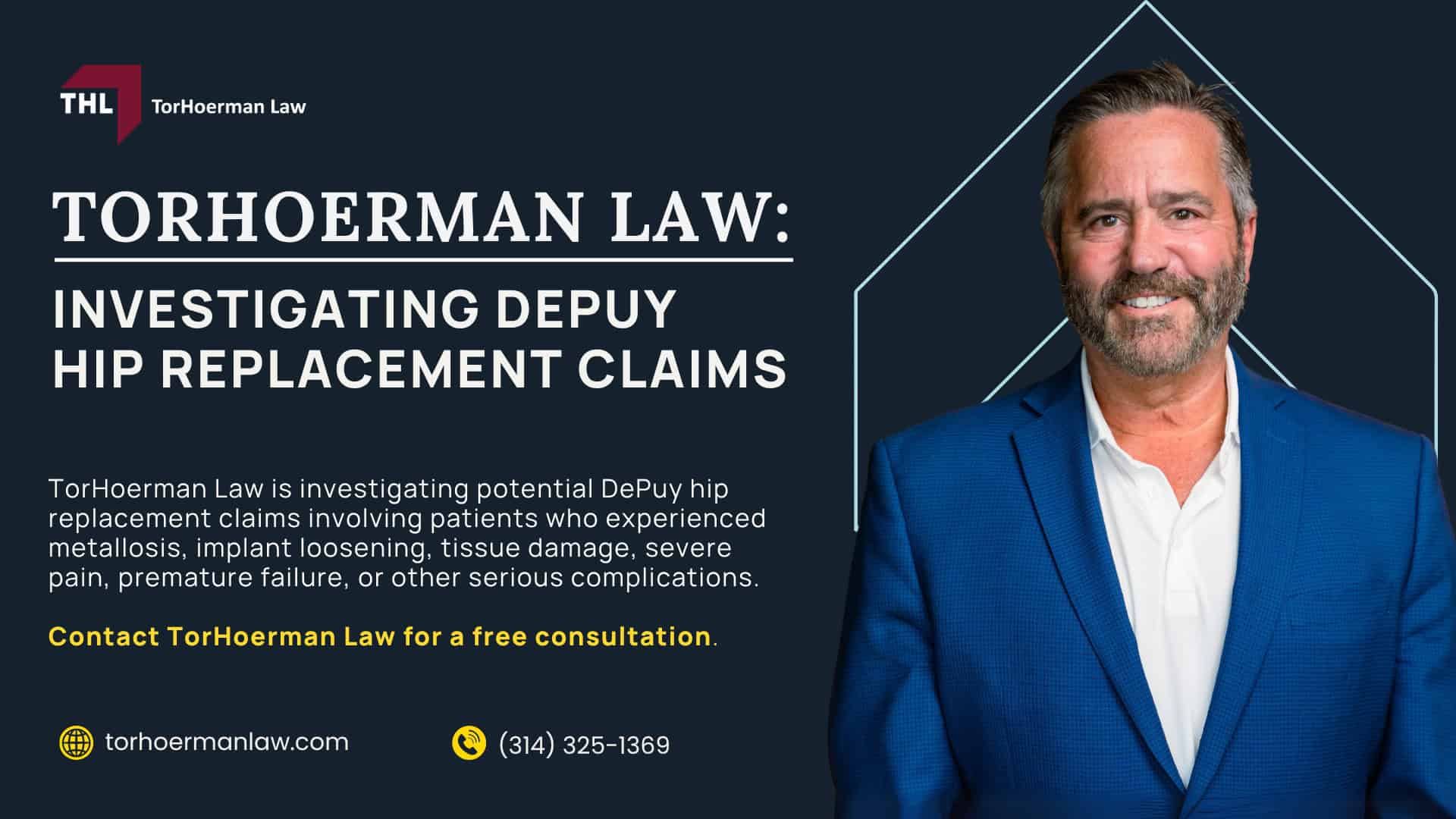 DePuy Hip Lawsuit Overview; Which DePuy Hip Implants Are Involved in Lawsuits; DePuy Hip Implant Injuries and Complications; DePuy Hip Lawsuit Settlements; DePuy Hip Lawsuit Verdicts; Who May Qualify to File a DePuy Hip Lawsuit; Evidence in DePuy Hip Replacement Lawsuits; Potential Compensation in DePuy Hip Replacement Lawsuits; Contact TorHoerman Law_ Investigating DePuy Hip Replacement Claims